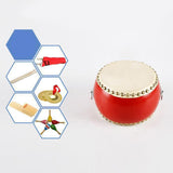 Maxbell Wooden Drum Toy Adjustable Strap Percussion Drum for Children Birthday Gifts