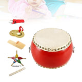 Maxbell Wooden Drum Toy Adjustable Strap Percussion Drum for Children Birthday Gifts