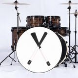 Maxbell Drum Stick Brushes Wave Drum Brush for Stage Performance Jazz Folk Rock Band White