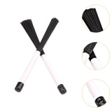 Maxbell Drum Stick Brushes Wave Drum Brush for Stage Performance Jazz Folk Rock Band White