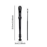 Maxbell Soprano Recorder Instrument Flute 8 Hole Treble Flute Entertainment Black