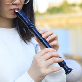 Maxbell Soprano Recorder Instrument Flute 8 Hole Treble Flute Entertainment Black