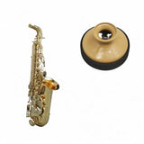 Maxbell Alto Saxophone Mute Accessory Music Sound Dampener for Beginners Brown