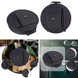 Maxbell Drum Bag Backpack with Carry Handle Drummers Adjustable Straps Carrying Case 40cmx10cm