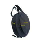 Maxbell Round Gong Bag Tambourine Case Versatile for Percussion Instrument Thickened