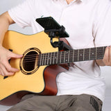 Maxbell Guitar Phone Holder Mount Black Phone Clamp for 6-10cm Thick Guitars/ukulele