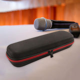 Maxbell Handheld Microphone Case with Carry Handle Shockproof EVA Portable Organizer