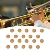 Maxbell 20x Trumpet Cork Pads Trumpet Repairing Cork Pads for Cornet Wind Instrument L