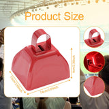 Maxbell Metal Cowbell 2.91x2.36x2.95inch Cow Bell for Graduation Baseball Team Party Red