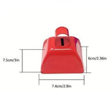Maxbell Metal Cowbell 2.91x2.36x2.95inch Cow Bell for Graduation Baseball Team Party Red