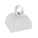 Maxbell Metal Cowbell 2.91x2.36x2.95inch Cow Bell for Graduation Baseball Team Party White