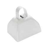 Maxbell Metal Cowbell 2.91x2.36x2.95inch Cow Bell for Graduation Baseball Team Party White