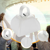 Maxbell Metal Cowbell 2.91x2.36x2.95inch Cow Bell for Graduation Baseball Team Party White