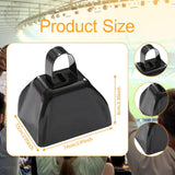 Maxbell Metal Cowbell 2.91x2.36x2.95inch Cow Bell for Graduation Baseball Team Party Black
