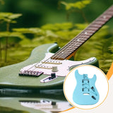 Maxbell Electric Guitar Body DIY Wood Instrument Accessory Trendy Blue Guitar Barrel