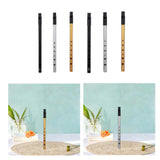 Maxbell Penny Whistle Flute Portable Easily Clean 6 Hole Kids Beginners Music Lovers D Key gold