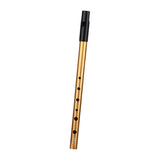 Maxbell Penny Whistle Flute Portable Easily Clean 6 Hole Kids Beginners Music Lovers D Key gold