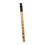 Maxbell Penny Whistle Flute Portable Easily Clean 6 Hole Kids Beginners Music Lovers D Key gold