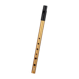 Maxbell Penny Whistle Flute Portable Easily Clean 6 Hole Kids Beginners Music Lovers D Key gold