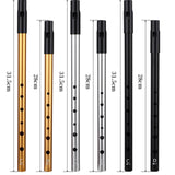 Maxbell Penny Whistle Flute Portable Easily Clean 6 Hole Kids Beginners Music Lovers D Key argent
