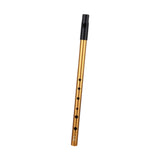 Maxbell Penny Whistle Flute Portable Easily Clean 6 Hole Kids Beginners Music Lovers C Key gold