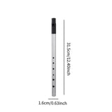 Maxbell Penny Whistle Flute Portable Easily Clean 6 Hole Kids Beginners Music Lovers C Key argent