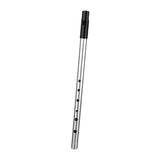 Maxbell Penny Whistle Flute Portable Easily Clean 6 Hole Kids Beginners Music Lovers C Key argent