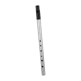 Maxbell Penny Whistle Flute Portable Easily Clean 6 Hole Kids Beginners Music Lovers C Key argent