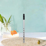 Maxbell Penny Whistle Flute Portable Easily Clean 6 Hole Kids Beginners Music Lovers C Key argent