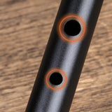 Maxbell Penny Whistle Flute Portable Easily Clean 6 Hole Kids Beginners Music Lovers C Key black