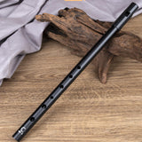 Maxbell Penny Whistle Flute Portable Easily Clean 6 Hole Kids Beginners Music Lovers C Key black