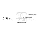 Maxbell String Retainer Metal with Screws for Electric Guitars Classical Guitar Bass 2.45CM