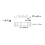 Maxbell String Retainer Metal with Screws for Electric Guitars Classical Guitar Bass 4.4CM
