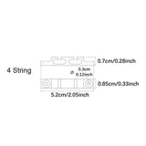 Maxbell String Retainer Metal with Screws for Electric Guitars Classical Guitar Bass 5.2CM