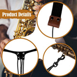 Maxbell Saxophone Neck Strap Sturdy Black Universal Practical with Adjustable Length