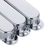 Maxbell 3Pcs Guitar Pickup Cover Parts Single Coil Pickup Covers for Electric Guitar silver