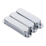 Maxbell 3Pcs Guitar Pickup Cover Parts Single Coil Pickup Covers for Electric Guitar silver