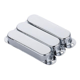 Maxbell 3Pcs Guitar Pickup Cover Parts Single Coil Pickup Covers for Electric Guitar silver