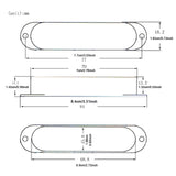 Maxbell 3Pcs Guitar Pickup Cover Parts Single Coil Pickup Covers for Electric Guitar silver