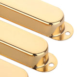 Maxbell 3Pcs Guitar Pickup Cover Parts Single Coil Pickup Covers for Electric Guitar gold