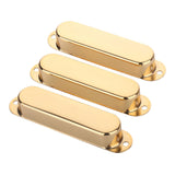 Maxbell 3Pcs Guitar Pickup Cover Parts Single Coil Pickup Covers for Electric Guitar gold