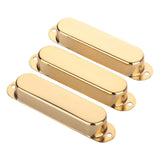Maxbell 3Pcs Guitar Pickup Cover Parts Single Coil Pickup Covers for Electric Guitar gold