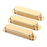 Maxbell 3Pcs Guitar Pickup Cover Parts Single Coil Pickup Covers for Electric Guitar gold