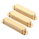 Maxbell 3Pcs Guitar Pickup Cover Parts Single Coil Pickup Covers for Electric Guitar gold