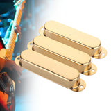 Maxbell 3Pcs Guitar Pickup Cover Parts Single Coil Pickup Covers for Electric Guitar gold