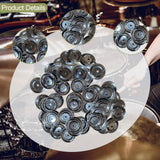 Maxbell 100Pcs Cymbals 1.46" Mountable Black for Adults and Kids Musical Performance