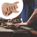 Maxbell Guitar Body Unfinished DIY Electric Guitars for Beginners Luthiers Accessory