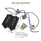 Maxbell Pre-wired Pickup Harness Passive Pickup for Electric String 4-string