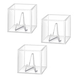 Maxbell 3Pcs Guitar Pick Display Box with Stand Guitar Pick Box for Musician Players