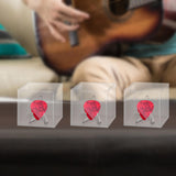 Maxbell 3Pcs Guitar Pick Display Box with Stand Guitar Pick Box for Musician Players